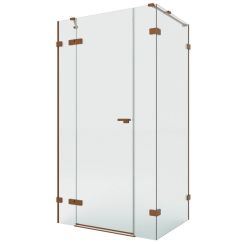 New Trendy Eventa Copper Brushed cabine de douche 150x90 cm rectangulaire cuivre brossé/verre transparent EXK-8103