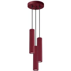 Sollux Lighting Karbon lampe suspendue 3x10 W bordeaux SL.2303