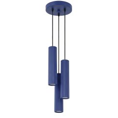 Sollux Lighting Karbon lampe suspendue 3x10 W bleu SL.2314