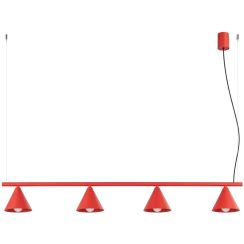Sollux Lighting Nox lampe suspendue 4x10 W rouge SL.2563