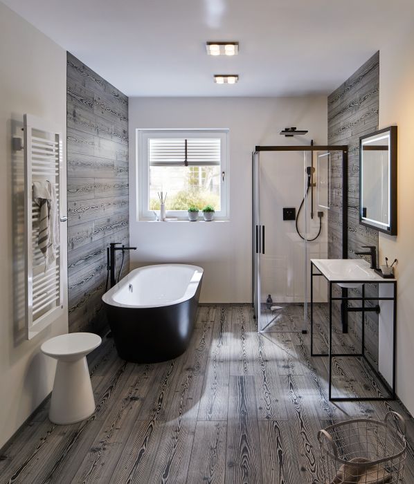 Atmosph&egrave;re idyllique dans la salle de bains