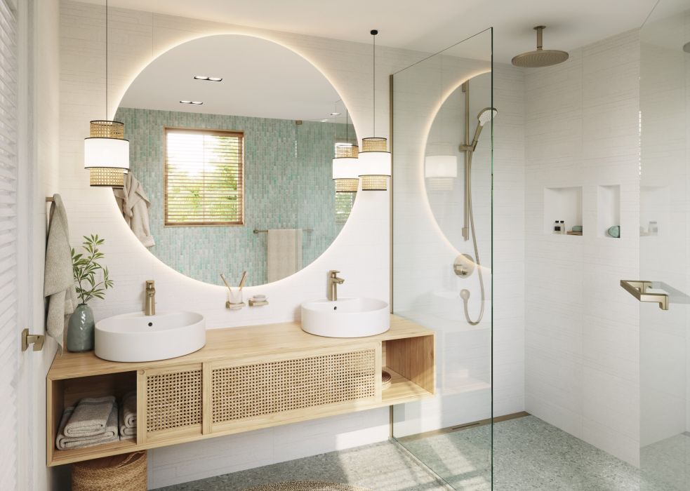 Salle de bains de style boh&egrave;me