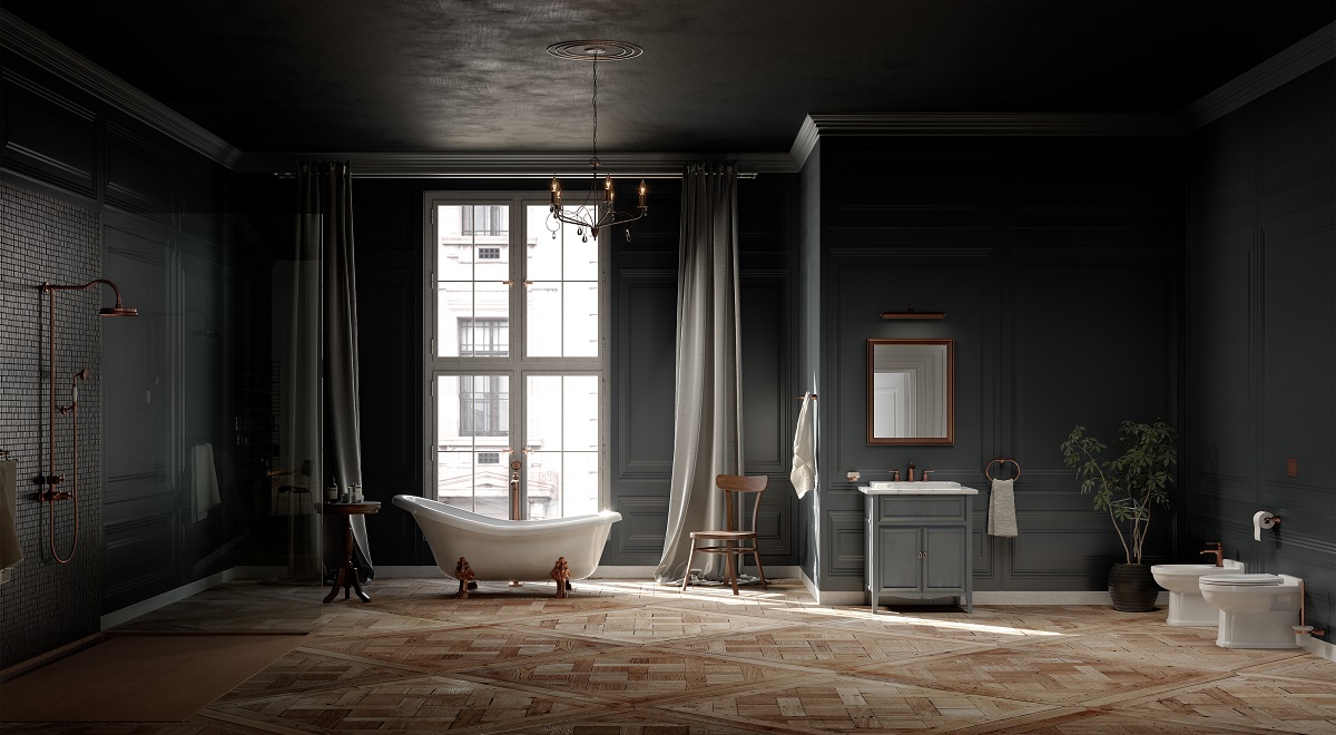 Salle de bains baroque dans un style moderne